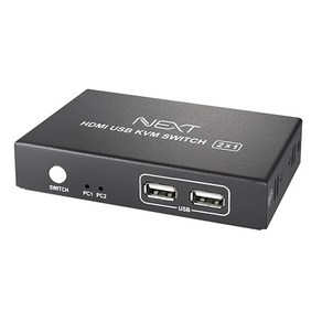 넥스트 2대1 USB HDMI KVM 스위치 무전원 듀얼모니터, NEXT-7102KVM-4K, 1개