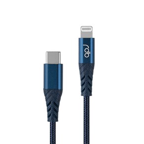 레드빈 USB C to 라이트닝 고속 충전 케이블CP-BB8N, 미드나잇블루, 1개, 1.2m