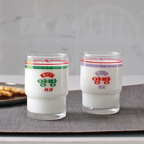 서울우유 밀크홀 1937 뉴 에디션 앙팡 키즈 우유컵 260ml x 2종 세트, 사과, 포도, 1세트