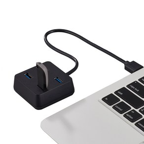 엑토 LED USB 3.0 4포트 무전원 멀티허브 HUB-38, 블랙, 1개