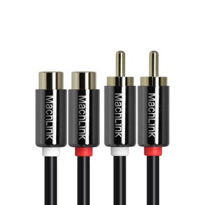 마하링크 2RCA 고급형 M-F 연장 케이블 3m, ML-F2R030 (3m), 혼합색상, 1개