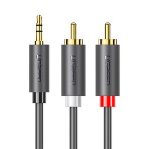 유그린 고급형 3.5mm 스테레오 to 2 RCA 케이블 1m