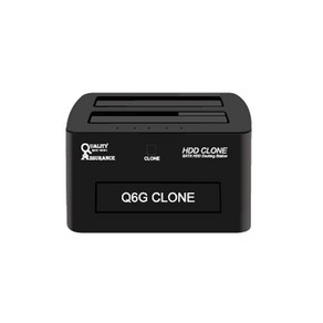 퀄리티어슈런스 2BAY 하드 도킹 스테이션 Q6G CLONE + USB 3.0 케이블 + 전원 어댑터