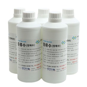 클린가이 3차 증류수, 5개, 1L