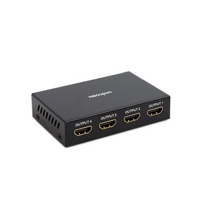 유니콘 4포트 HDMI 분배기 ST-400HD, 혼합색상, 1개