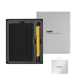 LAMY 사파리 볼펜 + 기프트 노트 세트, 옐로우, 1세트