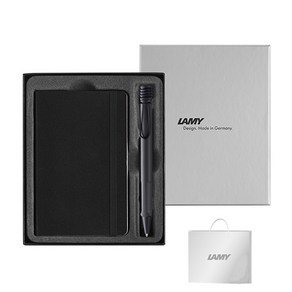 LAMY 사파리 볼펜 + 기프트 노트 세트, 매트블랙, 1세트