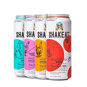 SHAKEAT 전연령 쉨잇 독 건식사료 185g x 4종 버라이어트팩 세트, 닭, 1세트