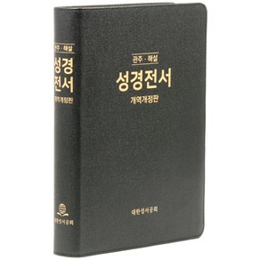 독일관주 해설 성경전서 개역개정판 NKGO87E(무지퍼 / 가죽 / 무색인 / 검정 / 단본)