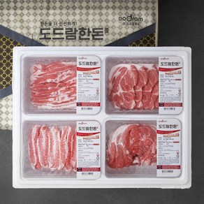 도드람한돈 으뜸모음 삼겹살 500g + 목심 500g + 앞다리불고기 500g + 항정살 300g 구이세트 (냉장), 1.8kg, 1세트