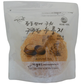 황동판에 구워 구수한누룽지 지퍼백, 700g, 1개