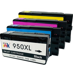 토너피아 HP 프린터 호환잉크 대용량 4종 세트 HP950XL / HP951XL, Black, Cyan, Magenta, Yellow, 1세트