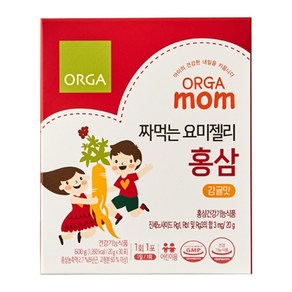 올가맘 아동용 짜먹는 요미젤리 홍삼 20g x 30p, 감귤맛, 1개, 600g