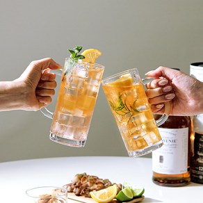 이우아여사 플리츠 슬림 하이볼잔 350ml, 2개
