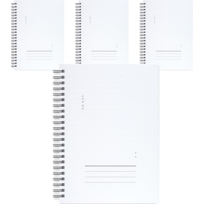 포포팬시 A5 PP 좌철 노트 룰드 8mm, 화이트, 4개