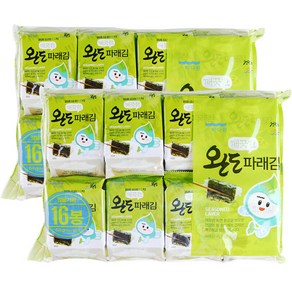 바다원 깨끗한 완도 파래 도시락김, 64g, 2개