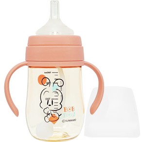 리틀밥독 국내 제조 PPSU 베베쪽쪽 빨대컵 180ml, 코랄핑크, 1개