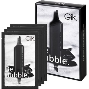 GIK 차콜 버블 퓨리파잉 마스크팩 25ml, 4매입, 1개