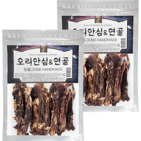 네츄럴이엑스 강아지 오리안심 & 연골 간식, 혼합맛(오리안심/연골), 100g, 2개