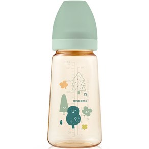 마더케이 베이직 PPSU 포레스트 무꼭지 젖병, 민트, 1개, 280ml