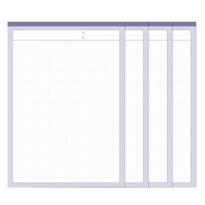 리코즈 모눈 노트패드 A5 50매, 라벤더, 1개입, 4개
