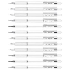 모나미 그리픽스팝 샤프 퓨어화이트, 0.5mm, 12개