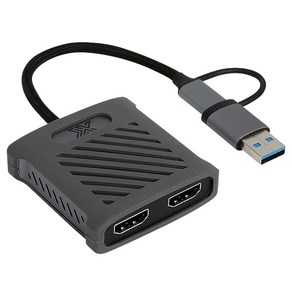 IX 디스플레이링크 어댑터 USB to HDMI 듀얼 모니터 컨버터, IX-U3130HD-DUAL, 1개