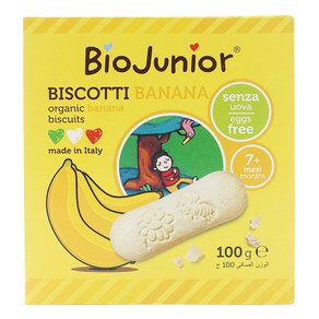 바이오주니어 유아용 유기농 바나나 비스킷, 바나나맛, 100g, 1개