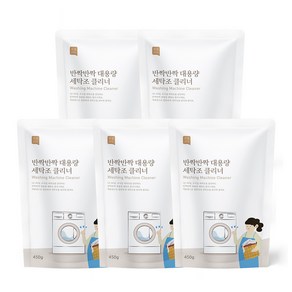 쉼표365 반짝반짝 대용량 세탁조 클리너 450g, 혼합색상, 5개