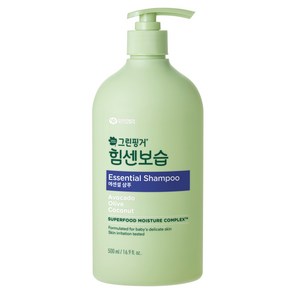 그린핑거 유아용 힘센보습 에센셜 샴푸 마일드오렌지 그린티향, 500ml, 1개