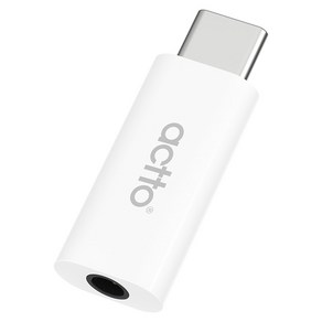 엑토 C타입 AUX 3.5mm to USB 오디오 이어폰 젠더 AUXA-06, 1개, 33mm, 화이트