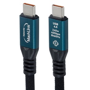 마하링크 USB4 PD240W 40Gbps 8K 초고속 케이블 CP-1661, 1개, 50cm