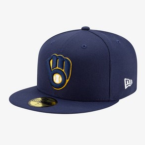 뉴에라 59FIFTY 어센틱 밀워키 브루어스 홈 MLB 모자