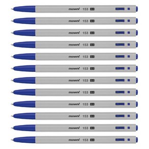 모나미 153 볼펜 0.5mm, 청색, 12개