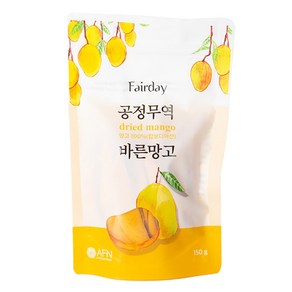 Faiday 페어데이 공정무역 바른 건망고 망고100%, 150g, 1개