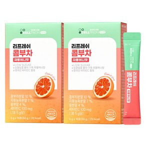 셀트리온 이너랩 리프레쉬 콤부차 자몽허니맛, 2개, 10개입, 50g, 5g