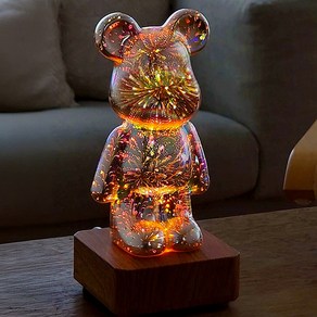 레토 LED 3D 불꽃놀이 곰돌이 무드등