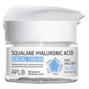 APLB 스쿠알란 히알루론산 페이셜 크림, 55ml, 1개