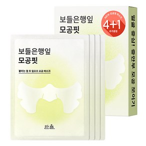 한율 보들은행잎 모공핏 마스크, 5개입, 1개, 모공핏 마스크 세트(4+1)