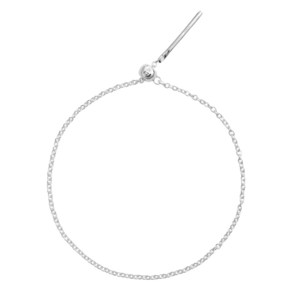 다니엘웰링턴 CHARMS BRACELET STERLING SILVER 클래식 오벌 체인 무지 팔찌