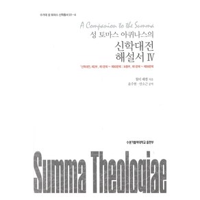 성 토마스 아퀴나스의 신학대전 해설서 4, 수원가톨릭대학교출판부, 월터 패렐