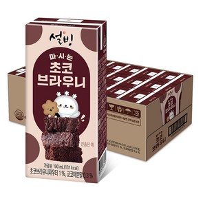 설빙 서울에프엔비 마시는 초코브라우니 가공유, 24개, 190ml