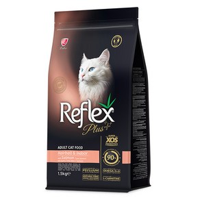 Reflex 어덜트 고양이 플러스 안티헤어볼 건식사료, 연어, 1.5kg, 1개