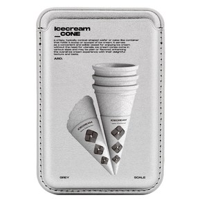 어라운드집 GeyScale 맥세이프 가죽 카드 지갑, Iceceam CONE 05 Silve, 1개