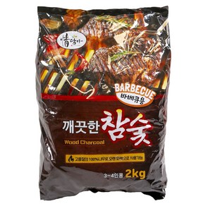 정담아 UH홈데코 깨끗한 바베큐용 참숯, 1개, 2kg