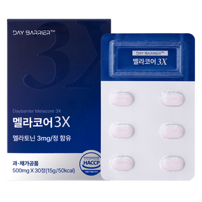 데이배리어 멜라토닌 멜라코어 3X 15g, 1개, 30정