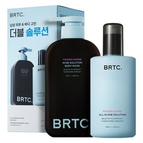 비알티씨 파워 옴므 더블 솔루션 올인원 200ml + 바디워시 500ml 세트, 1세트