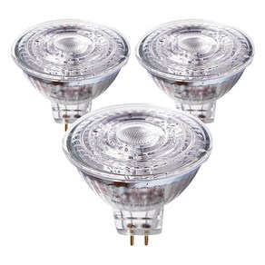 오스람 LED 할로겐 전구 램프 4.5W MR16, 전구색, 3개