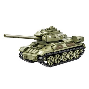 왕지 밀리터리 T34 중전차 호환블럭, 4514wg, 1개