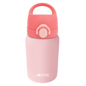 주니 원터치 스테인레스 텀블러 입모아컵, 240ml, 1개, 핑크